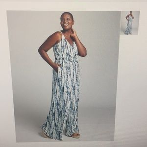 18/20 Petite Tie-Dye Jumpsuit by Lane Bryant